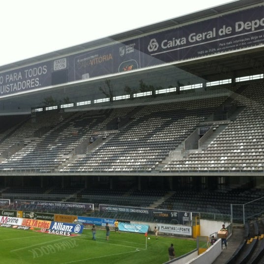 Photo taken at Estádio D. Afonso Henriques by João Filipe S. on 5/12/2012