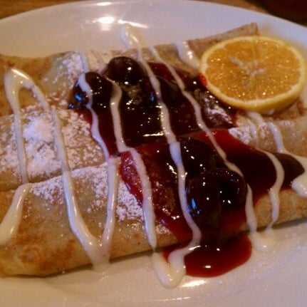 Cherry crepes are simply delicious!