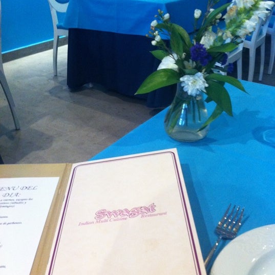 Photo taken at Swagat Indian Restaurant by Lorena M. on 3/6/2012