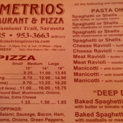 รูปภาพถ่ายที่ Demetrio&#39;s Restaurant &amp; Pizza โดย Kyle M. เมื่อ 9/16/2011