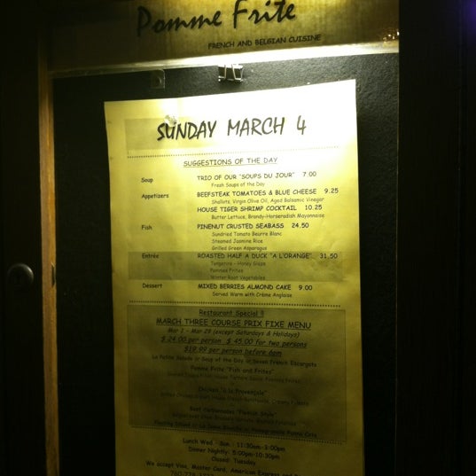 3/5/2012 tarihinde Dolly H.ziyaretçi tarafından Pomme Frite'de çekilen fotoğraf