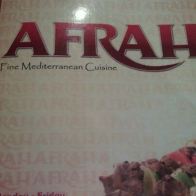 Foto scattata a Afrah Mediterranean Restaurant &amp; Pastries da Dr. Maggie A. il 4/7/2012