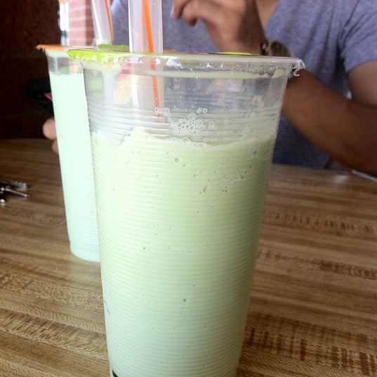Green tea blended boba. Its not in the menu!