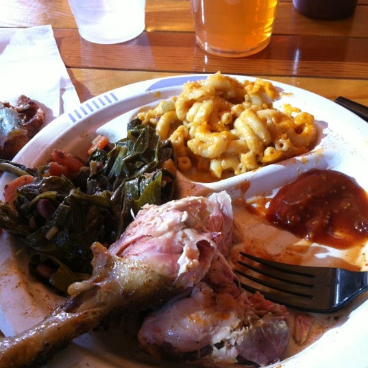 Photo taken at Sweet P&#39;s Barbeque &amp; Soul House by Karen C. on 10/30/2011
