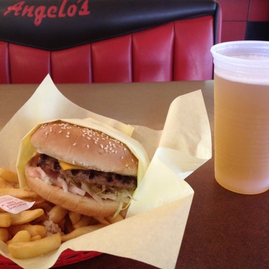 Photo taken at Angelo&#39;s Hamburgers by Mike N. on 6/28/2012