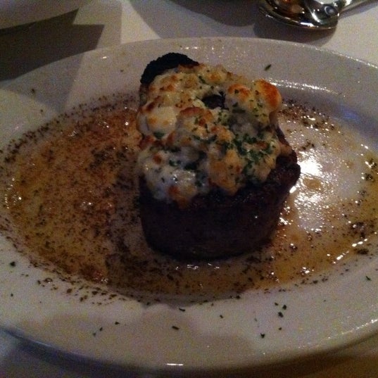 Get your Filet with a Bleu cheese crust. The tanginess is a perfect combination for the rich meat.