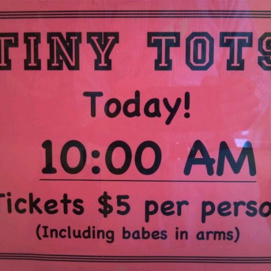 Make sure to arrive early (9:30-9:45) to buy/pick up tickets for Tiny Tots since the performances are very popular and tend to be sold out.