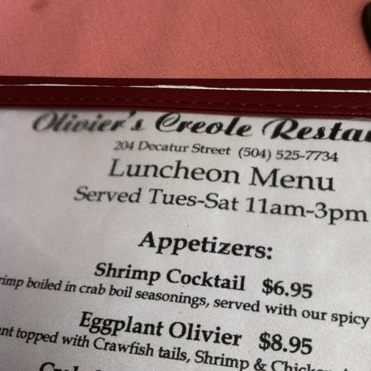 Photo taken at Olivier&#39;s Creole Restaurant in the French Quarter by Rashid on 7/6/2012