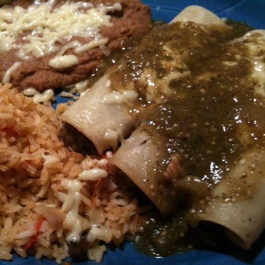 The Enchiladas Verdes is amazing. Give the green sauce a chance and enjoy the chopped beef which takes this plate of enchiladas to the next level!