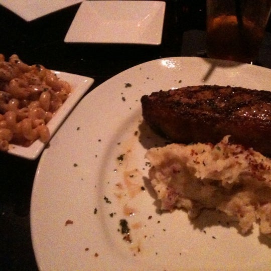 Steak was super yum. A bit pricey but totally worth it. I substituted Mac n cheese for the asparagus.