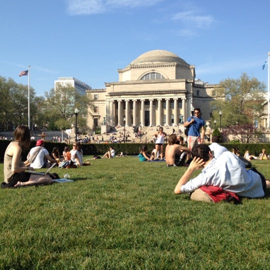Photo taken at South Lawn Columbia University by Jon C. on 4/16/2012