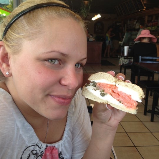 Photo taken at Makeb&#39;s Bagels by Aaron B. on 7/28/2012
