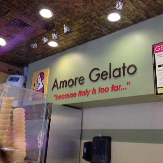 Photo taken at Amore Gelato &amp; Crepes by Neda H. on 4/17/2012