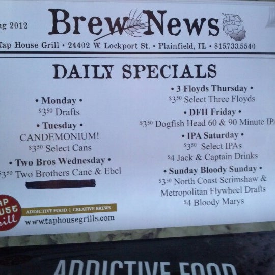 The Monday special is $3.50 drafts! Pretty sweet deal.