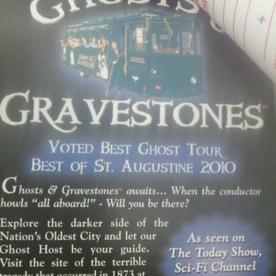 Photo taken at Ghosts and Gravestones St Augustine by Melissa P. on 3/31/2012