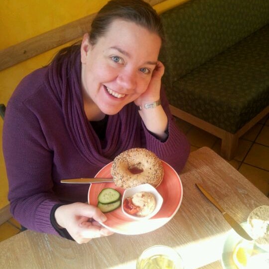 Photo taken at Bagels and Beans by Amanda K. on 3/9/2012