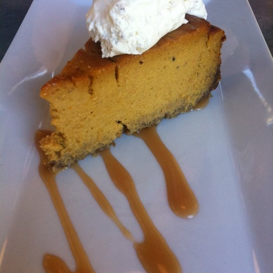 The homemade pumpkin cheesecake is phenomenal! The house spiced whip cream adds a wonderful touch.
