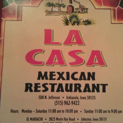 รูปภาพถ่ายที่ La Casa Mexican Restaurant โดย David W. เมื่อ 8/14/2011