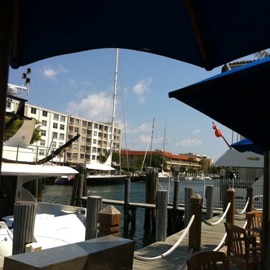 Photo taken at Bimini Boatyard Bar &amp; Grill by Pam A. on 3/20/2011