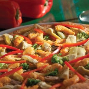Lista 37 pizzas no cardápio de acento espanhol. São comuns ingredientes como presunto cru, queijo de cabra e frutos do mar.