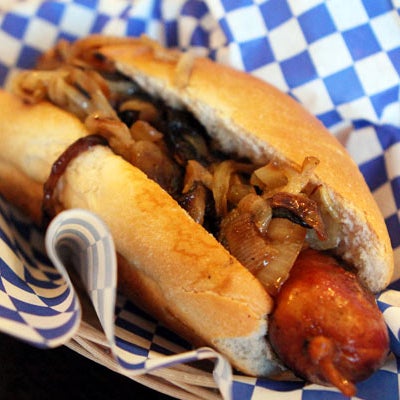 Get the ‘Other’ Big Cheese, it is a pork bratwurst infused with cheddar held together by a large toasted French roll.