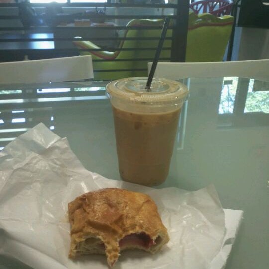 Iced coffee and a fresh pastry...nom nom nom!