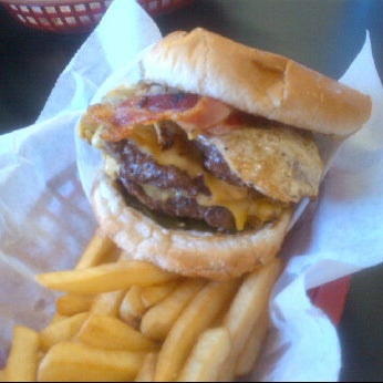 Photo taken at Dave&#39;s Burger Barn by Adam B. on 1/14/2012