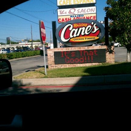 Photo taken at Raising Cane&#39;s Chicken Fingers by Tiffany F. on 10/19/2011