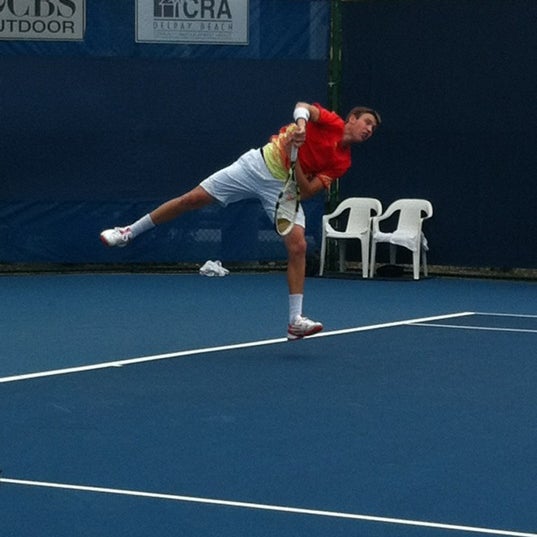 Photo taken at Delray Beach International Tennis Championships (ITC) by Monica on 2/26/2012