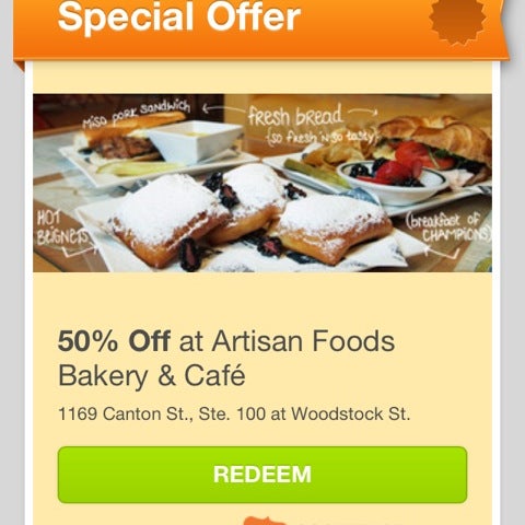 รูปภาพถ่ายที่ Artisan Foods Bakery &amp; Café โดย Esperanza S. เมื่อ 8/10/2012