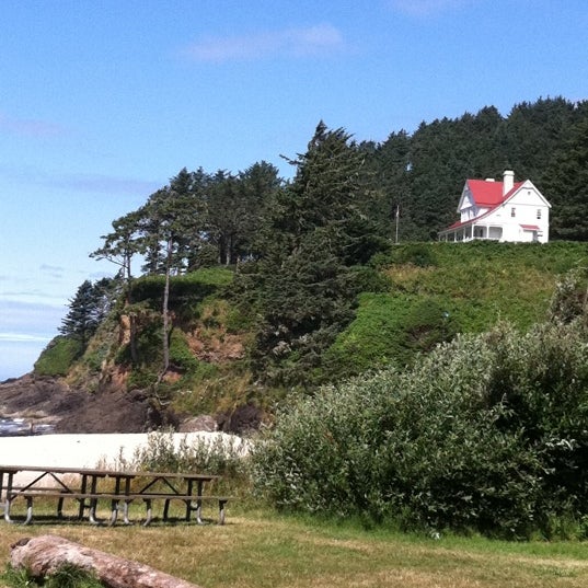 Photo taken at Heceta Lighthouse Bed &amp; Breakfast by Julie B. on 7/27/2011