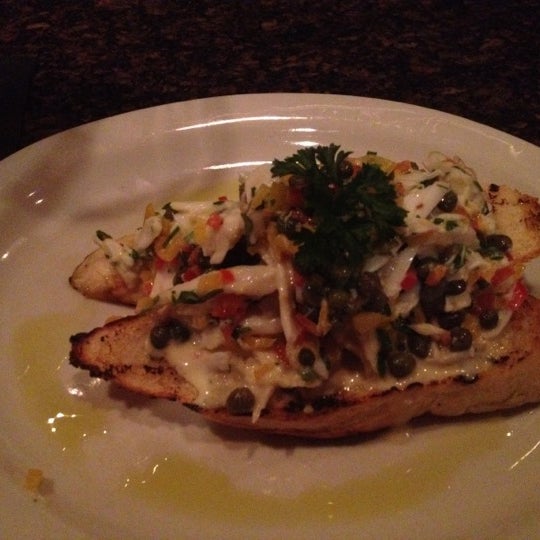 If Jim is working at the bar, sit their and eat or drink anything he recommends.  He has excellent taste and knows his stuff.  Like this Blue Crab Crostini...