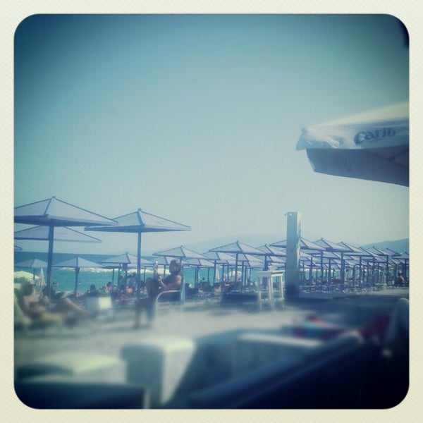 Photo taken at Mylos Beach Bar by Grigoris on 8/29/2012