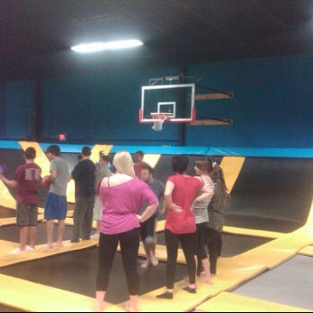 Photo taken at Bounce Trampoline Sports by Michele S. on 1/29/2012