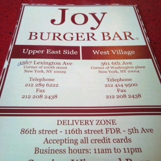 Photo taken at Joy Burger Bar by Anthony R. on 12/19/2011