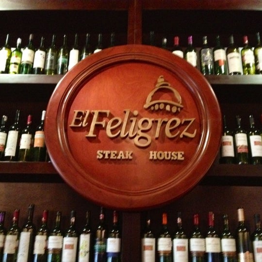 Photo taken at El Feligrez Steak House by Felipe J. on 6/23/2012