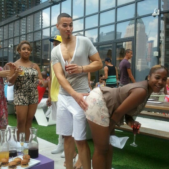 Photo taken at The Terrace at Yotel by Josiah I. on 8/5/2012