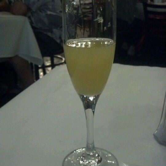 $5 mimosa was alright. Tastes like they put frozen juice concentrate with champagne. Its maybe an 8oz glass