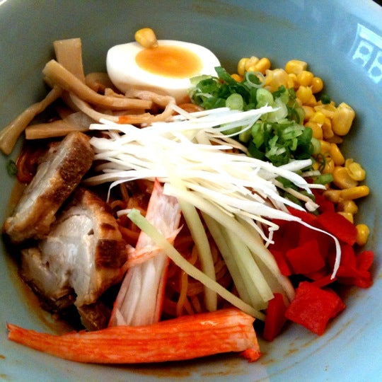 On a hot summers day, get the hiyashi ramen natsu. Sweet and spicy but cold and refreshing.