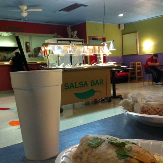 The salsa bar is great! Service was fine, just what u would expect at a genuine hole-in-the-wall place!!
