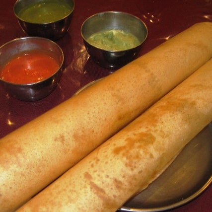 The dosas, the chutneys and stew upon stew of curried vegetables are to die for. Make sure you put some in your belly next time you're around!