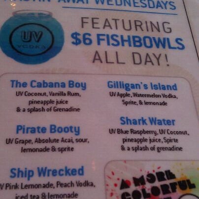 $6 fish bowls on wednesdays!!