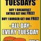 2-4-1 burgers till 11pm. $4 fresh squeezed greyhounds, screwdrivers, lemonades, and bacardi mojitos. all night till 2am.