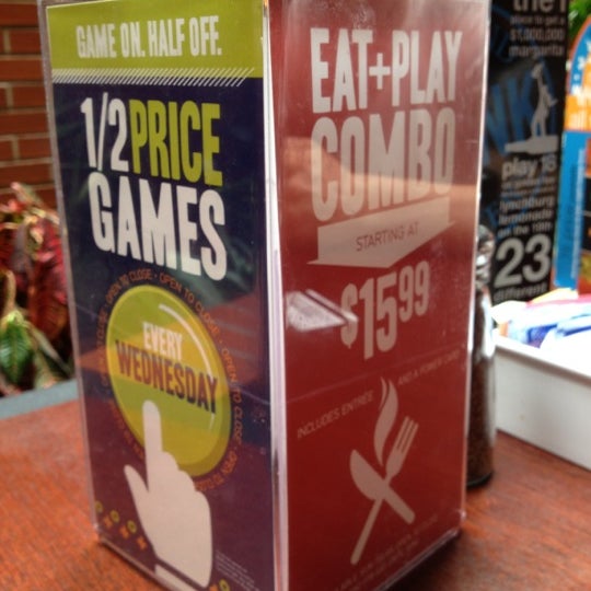 Half-off game Wednesday's plus the eat + play combo is a pretty good deal even without upgrading the play card. :)