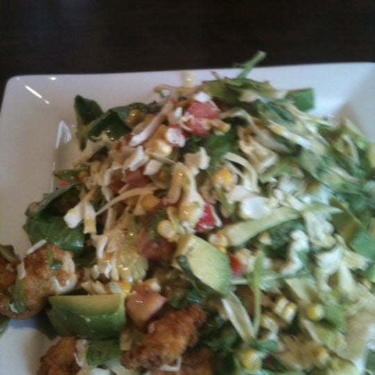 Fried chicken salad is great