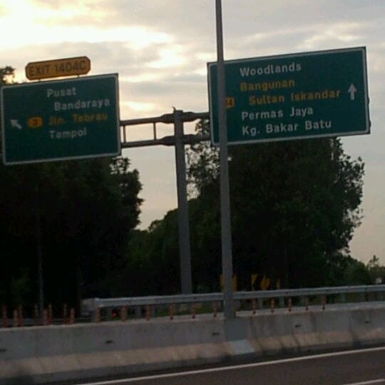 Exit 1404A/B/C Pandan Interchange Road in Johor Bahru
