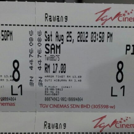 Tgv Cinema Aeon Rawang / Tgv Au2 : Tgv aeon rawang is located at f20