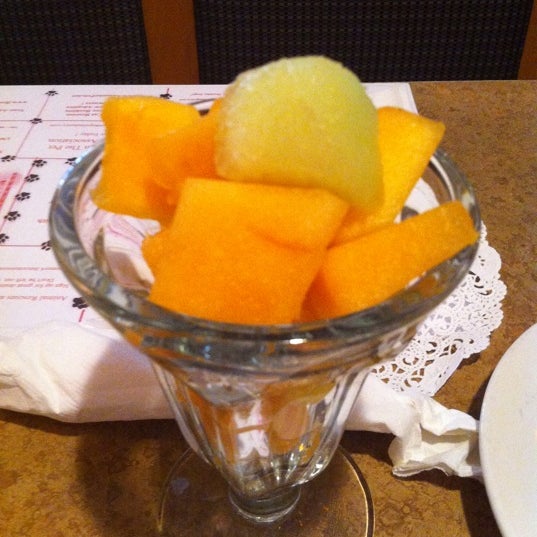 Avoid the "fruit salad." It's a sad overpriced assortment of melon and one piece of pineapple.