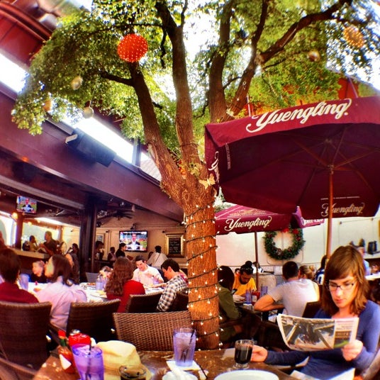 Sit outside on the back patio for Sunday brunch!