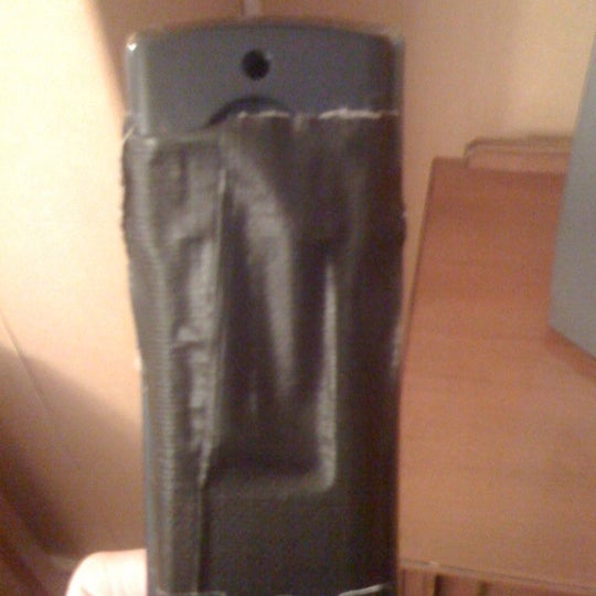 Black electrical tape keeping batteries in the remote!!